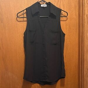 Express Classic Black Sleeveless Blouse